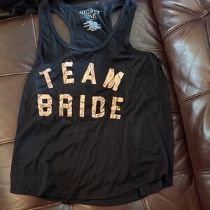 Mighty Fine Black Team Bride Tank